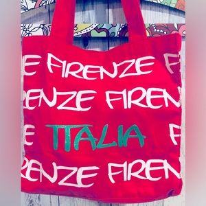 Robin Ruth hot pink “Italia” small tote bag